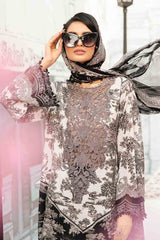 3 Piece Unstitched Embroidered Lawn Suit By Maria B | MPT-2608-B