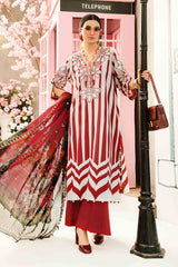 3 Piece Unstitched Embroidered Lawn Suit By Maria B | MPT-2609-A