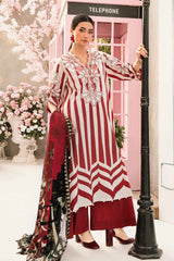 3 Piece Unstitched Embroidered Lawn Suit By Maria B | MPT-2609-A