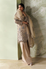 3 Piece Unstitched Embroidered Tusser Silk Suit By MARIA B