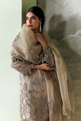 3 Piece Unstitched Embroidered Tusser Silk Suit By MARIA B
