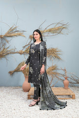 D-1004 | 3Pc Unstitched Suit Winter Collection Mifa By Tawakkal Fabrics