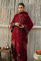 3 Piece Unstitched Embroidered Dobby Linen Suit By MARIA B