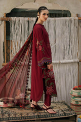 3 Piece Unstitched Embroidered Dobby Linen Suit By MARIA B