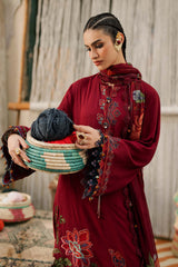 3 Piece Unstitched Embroidered Dobby Linen Suit By MARIA B