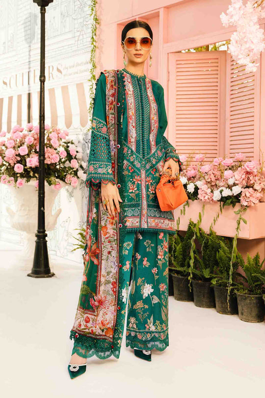 3 Piece Unstitched Embroidered Lawn Suit By Maria B | MPT-2610-A