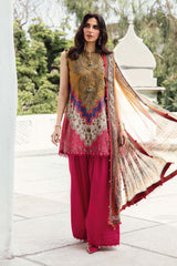 3 Piece Unstitched Embroidered Linen Suit By Maria B | MPT-2710-A