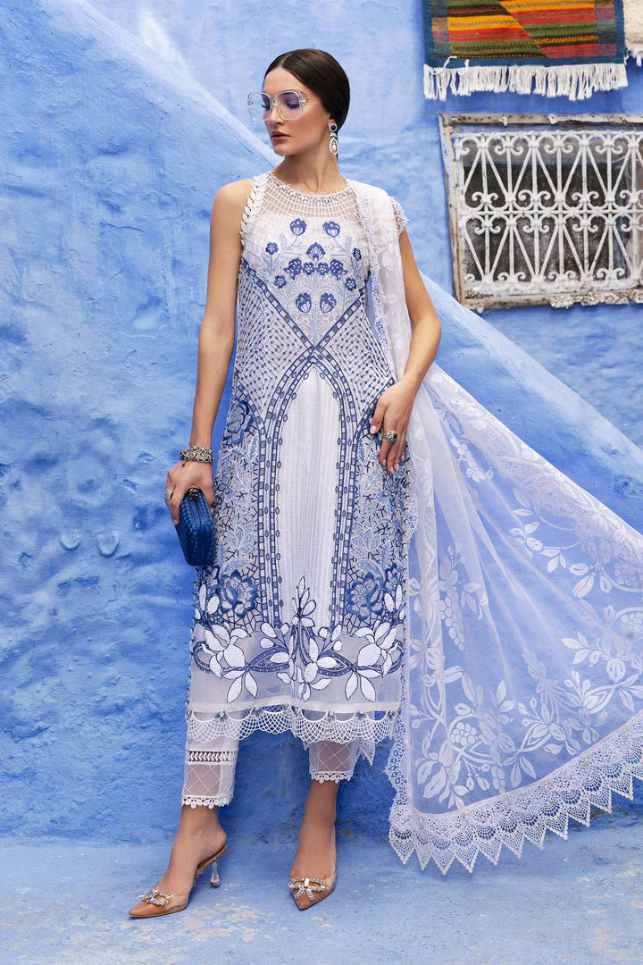 3 PC Unstitched Embroidered Paper Cotton Suit By Maria B | D-2510-A