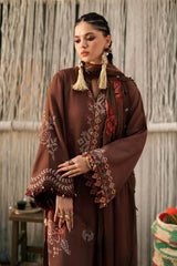 3 Piece Unstitched Embroidered Dobby Linen Suit By MARIA B