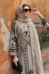 3 Piece Unstitched Embroidered Dobby Lawn Suit By Maria B D-2510-B