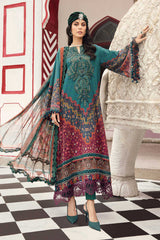 3 Piece Unstitched Embroidered Linen Suit By Maria B | MPT-2710-B