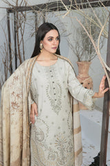 D-1174 | 3Pc Unstitched Suit Winter Collection Leesha By Tawakkal Fabrics