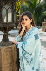 3-PC Unstitched Digital Embroidered Lawn By Tawakkal Fabrics | D-1242