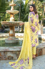 3-PC Unstitched Digital Embroidered Lawn By Tawakkal Fabrics | D-1243