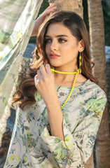 3-PC Unstitched Digital Embroidered Lawn By Tawakkal Fabrics | D-1245