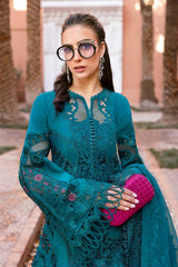 3 Piece Unstitched Embroidered Dobby Lawn Suit By Maria B D-2513-B