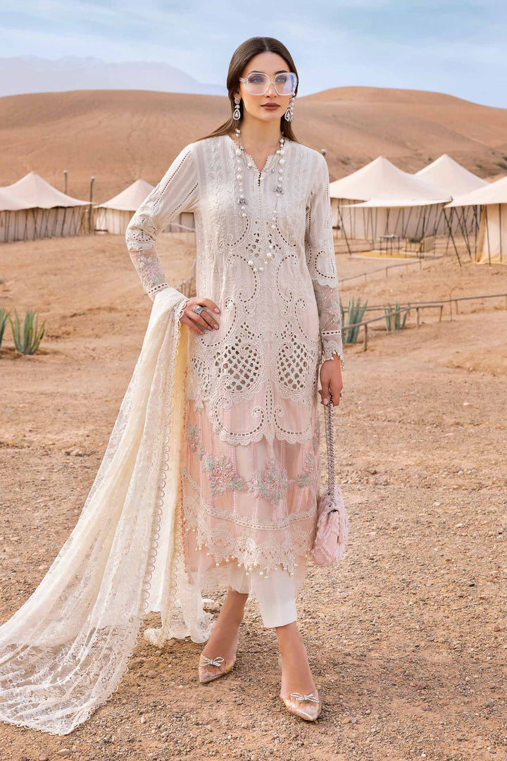 3 PC Unstitched Embroidered Dobby Lawn Suit By Maria B | D-2515-A