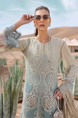 3 Piece Unstitched Embroidered Dobby Lawn Suit By Maria B D-2515-B