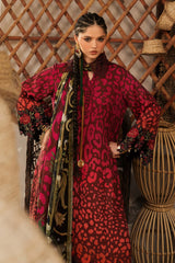 3 Piece Unstitched Embroidered Linen Suit By MARIA B