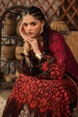 3 Piece Unstitched Embroidered Linen Suit By MARIA B