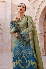 3 Piece Unstitched Embroidered Dobby Lawn Suit By Maria B D-2501-A