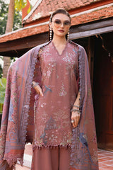 3 Piece Unstitched Embroidered Twill Linen Mprints By Maria B | MPT-2801-A