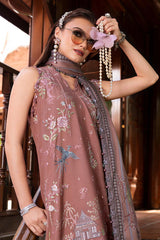 3 Piece Unstitched Embroidered Twill Linen Mprints By Maria B | MPT-2801-A