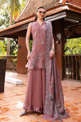 3 Piece Unstitched Embroidered Twill Linen Mprints By Maria B | MPT-2801-A
