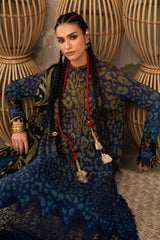 3 Piece Unstitched Embroidered Linen Suit By MARIA B