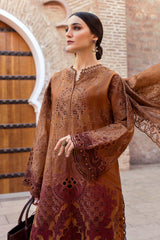 3 Piece Unstitched Embroidered Dobby Lawn Suit By Maria B D-2501-B