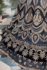 BD-2901 | 3Pc Unstitched Suit Embroidered Organza Wedding Mbroidered By Maria B