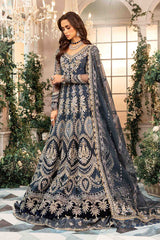 BD-2901 | 3Pc Unstitched Suit Embroidered Organza Wedding Mbroidered By Maria B