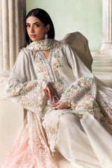 3 Piece Unstitched Embroidered Tusser Silk Suit By MARIA B