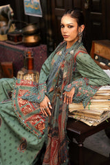 3 Piece Unstitched Embroidered Cambric Suit By MARIA B