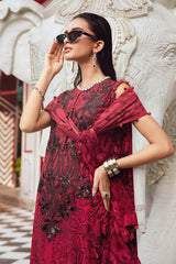 3 Piece Unstitched Embroidered Linen Suit By Maria B | MPT-2702-A