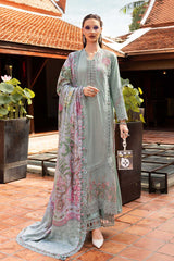 3 Piece Unstitched Embroidered Twill Linen Mprints By Maria B | MPT-2802-A