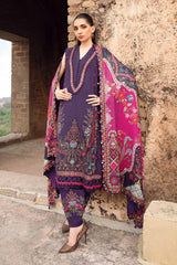 MPT-2402-A - Unstitched Printed Linen Suit Winter M.Prints - Maria B