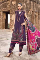 MPT-2402-A - Unstitched Printed Linen Suit Winter M.Prints - Maria B