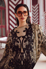 3 Piece Unstitched Embroidered Linen Suit By Maria B | MPT-2702-B