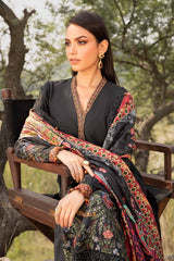 MPT-2402-B - Unstitched Printed Linen Suit Winter M.Prints - Maria B