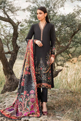 MPT-2402-B - Unstitched Printed Linen Suit Winter M.Prints - Maria B