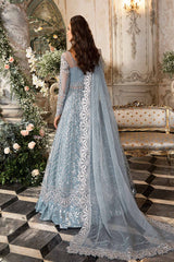 BD-2702 | Ice Blue Unstitched EMBROIDERED By Maria B