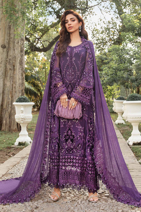 MPC-24-102 | 3Pc Unstitched Embroidered Suit Chiffon By Maria B