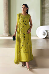 3 Piece Unstitched Embroidered Bemberg Raw Silk Suit By MARIA B