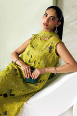 3 Piece Unstitched Embroidered Bemberg Raw Silk Suit By MARIA B