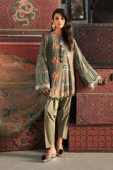 3 Piece Unstitched Embroidered Cambric Suit By MARIA B