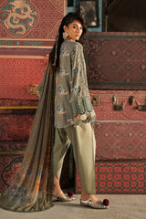 3 Piece Unstitched Embroidered Cambric Suit By MARIA B