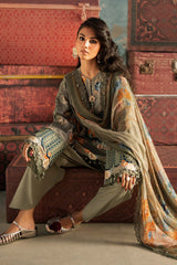 3 Piece Unstitched Embroidered Cambric Suit By MARIA B