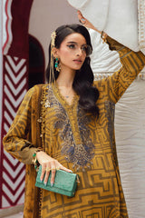3 Piece Unstitched Embroidered Linen Suit By Maria B | MPT-2703-A