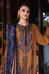3 Piece Unstitched Embroidered Twill Linen Mprints By Maria B | MPT-2803-A